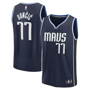 Luka Dončić Dallas Exceptionnel Mavericks Men's Fast Break Player Jersey Statement Edition Navy