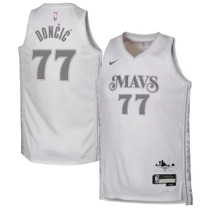 Luka Dončić Dallas Haut de gamme Mavericks Nike Youth 2024/25 Swingman Player Jersey City Edition White
