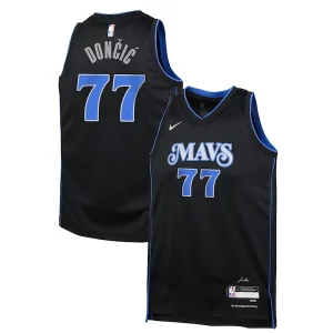 Luka Dončić Dallas Mavericks Nike Youth Swingman Replica Jersey City Edition Incontournable Black