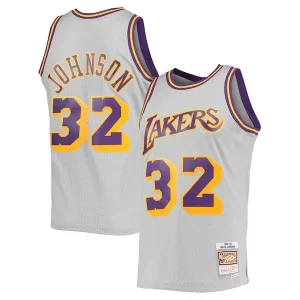 Magic Johnson Los Angeles Lakers 1984 Incontournable 85 Hardwood Classics Reload 2.0 Throwback Swingman Jersey Gray