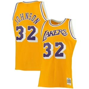 Magic Johnson Los Angeles Lakers 1984/85 Big & Tall Hardwood Classics Swingman Jersey Splendide Gold