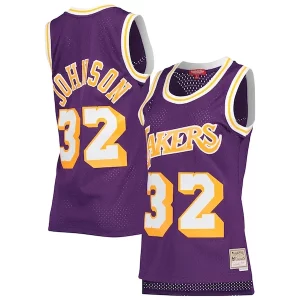 Magic Johnson Los Angeles Collectible Lakers Women's Hardwood Classics 1984/85 Swingman Jersey Purple