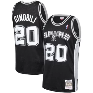 Manu Ginobili San Antonio Spurs 2002 03 Hardwood Classics Player Swingman Jersey Black Stylish