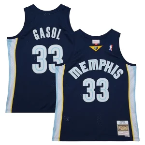 Marc Gasol Memphis Grizzlies 2008/09 Hardwood Classics Superbe Swingman Throwback Jersey Navy