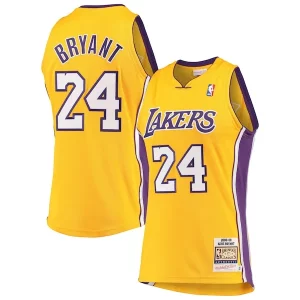 Men's Moderne Los Angeles Lakers Kobe Bryant Gold Hardwood Classics 2008 09 Authentic Jersey
