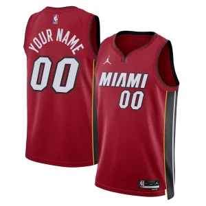 Miami Heat Exceptionnel Jordan Brand Unisex 2022/23 Swingman Custom Jersey Statement Edition Red
