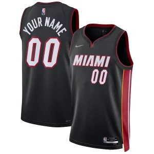 Miami Heat Nike 2021/22 Diamond Swingman Custom Jersey Icon Edition Superbe Black
