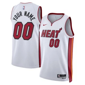 Miami Heat Nike Unisex Swingman Custom Jersey White Association Vibrant Edition