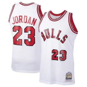 Michael Jordan Chicago Bulls 1984/85 Hardwood Classics Rookie Authentic Jersey White/Red Élégant