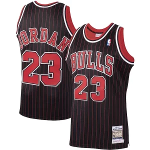 Michael Jordan Chicago Bulls 1995/96 Authentique Hardwood Classics Authentic Jersey Black/Scarlet/White
