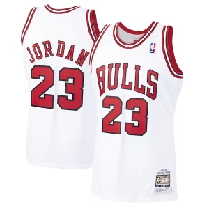 Michael Jordan Chicago Bulls 1997/98 Hardwood Classics Exclusif Authentic Jersey White/Black/Scarlet