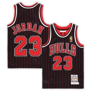 Michael Jordan Chicago Bulls Preschool 1996/97 Hardwood Unique Classics Authentic Jersey Black/Red/White