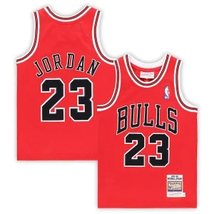 Michael Jordan Captivant Chicago Bulls Preschool 1997/98 Hardwood Classics Authentic Jersey Red/Black/White
