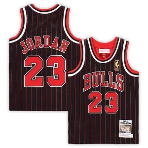 Michael Jordan Chicago Bulls Toddler 1996/97 Captivant Hardwood Classics Authentic Jersey Black/Red/White