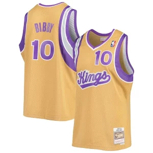 Mike Commémoratif Bibby Sacramento Kings 2005/06 Hardwood Classics Swingman Jersey Gold