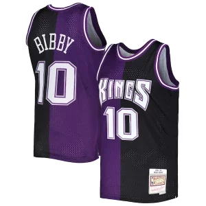 Mike Bibby Sacramento Kings Notable Hardwood Classics 2001/02 Split Swingman Jersey Purple/Black