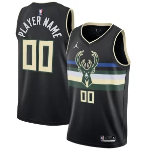 Milwaukee Bucks Jordan Brand Swingman Uniques Custom Jersey Statement Edition Black