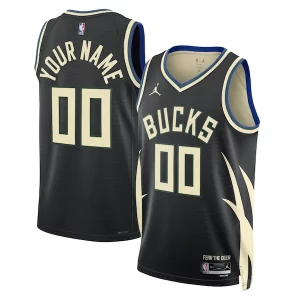Milwaukee Bucks Jordan Brand Unisex 2022/23 Swingman Custom Jersey Statement Edition Black Exquisite