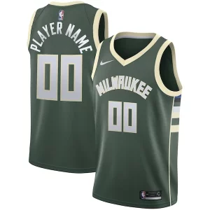 Milwaukee Bucks Magnifique Nike Swingman Custom Jersey Green Icon Edition