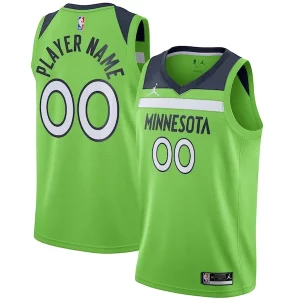Minnesota Timberwolves Jordan Éclatant Brand Swingman Custom Jersey Statement Edition Green