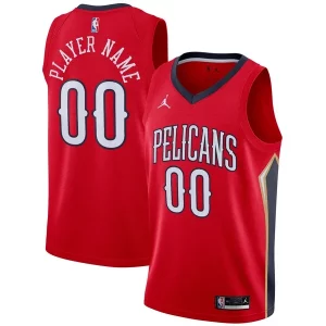 New Orleans Moderne Pelicans Jordan Brand Swingman Custom Jersey Statement Edition Red