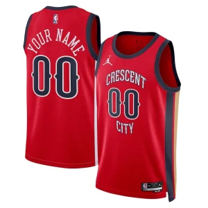 New Orleans Pelicans Jordan Brand Unisex Swingman Custom Confortable Jersey Red Statement Edition
