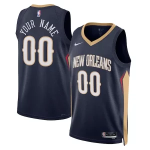 New Orleans Pelicans Nike Unisex 2022/23 Swingman Custom Jersey Navy Icon Admirable Edition