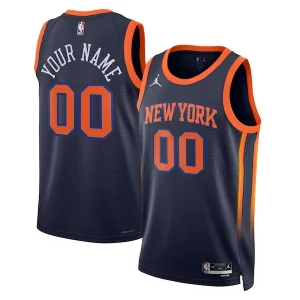 New York Knicks Jordan Brand Unisex Dashing 2022/23 Swingman Custom Jersey Statement Edition Navy