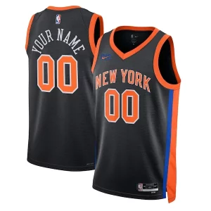 New York Knicks Nike Unisex 2022/23 Swingman Custom Moderne Jersey City Edition Black