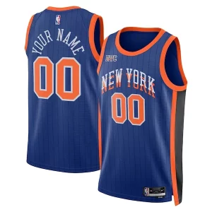 New York Knicks Notable Nike Unisex 2023/24 Custom Swingman Jersey Blue City Edition