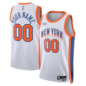 New York Knicks Nike Unisex 2024/25 Notable Custom Swingman Jersey City Edition White