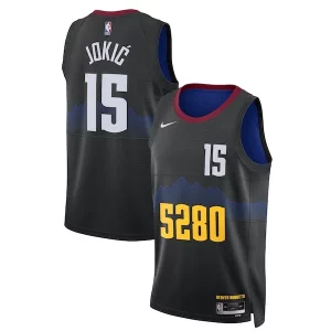 Nikola Jokic Denver Nuggets Nike Unisex 2023/24 Swingman Jersey Black Premium City Edition