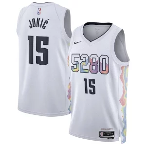 Nikola Jokic Denver Classique Nuggets Nike Unisex 2024/25 Swingman Player Jersey City Edition White