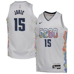 Nikola Jokic Classique Denver Nuggets Nike Youth 2024/25 Swingman Player Jersey City Edition White
