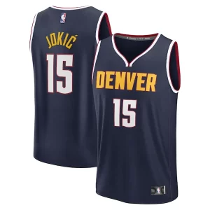 Nikola Jokic Denver Nuggets Youth Fast Break Luxueux Replica Player Jersey Icon Edition Navy