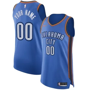 Oklahoma City Thunder Nike Authentic Custom Jersey Classique Blue Icon Edition