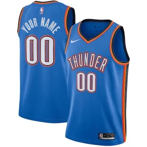 Oklahoma City Thunder Nike Custom Swingman Jersey Icon Edition Blue Splendide