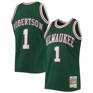 Oscar Robertson Milwaukee Bucks 1996/97 Hardwood Classics NBA 75th Sophistiqué Anniversary Diamond Swingman Jersey Green