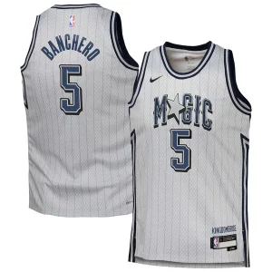 Paolo Banchero Orlando Admirable Magic Nike Youth 2024/25 Swingman Player Jersey City Edition Silver