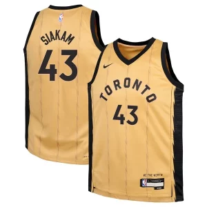Pascal Siakam Toronto Premium Raptors Nike Youth Swingman Replica Jersey City Edition Gold