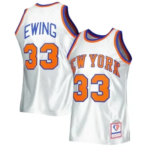 Patrick Ewing New York Knicks 1985/86 Hardwood Classics 75th Notable Anniversary Swingman Jersey Platinum