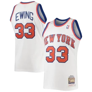 Patrick Ewing New York Exclusif Knicks 1985/86 Hardwood Classics Authentic Jersey White