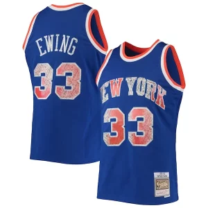 Patrick Ewing New York Knicks 1991/92 Hardwood Classics NBA 75th Anniversary Captivant Diamond Swingman Jersey Blue