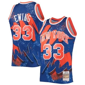 Patrick Ewing New York Knicks Hardwood Classics 1991/92 Hyper Hoops Swingman Stylish Jersey Blue