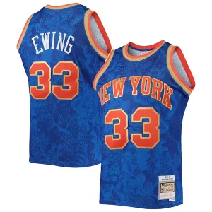 Patrick Classique Ewing New York Knicks Hardwood Classics 1991/92 Lunar New Year Swingman Jersey Blue