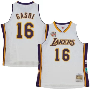 Pau Gasol Los Angeles Lakers Unisex Hall of Fame Class Exceptionnel of 2023 Throwback Swingman Jersey White
