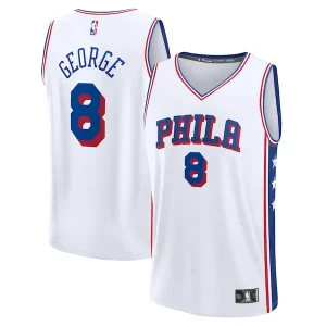 Paul George Philadelphia 76ers Youth Fast Break Replica Player Jersey Association Edition Dashing White