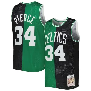 Paul Pierce Boston Celtics Hardwood Classics 2007/08 Split Swingman Sophistiqué Jersey Black/Kelly Green