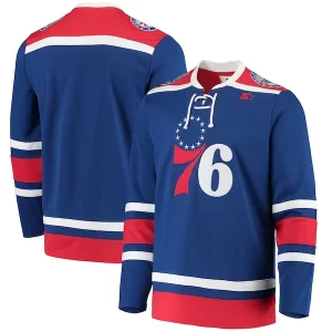 Philadelphia 76ers G III Gracieux Sports by Carl Banks Pointman Hockey Fashion Jersey Royal