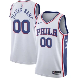 Philadelphia 76ers Nike 2020/21 Swingman Custom Notable Jersey Association Edition White